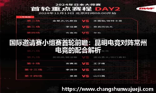 国际邀请赛小组赛首轮前瞻：昆明电竞对阵常州电竞的配合解析