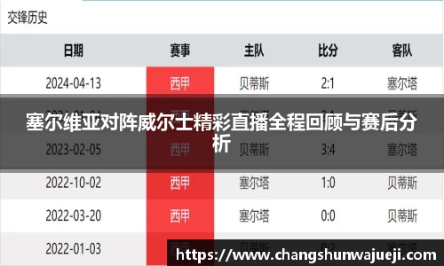 塞尔维亚对阵威尔士精彩直播全程回顾与赛后分析